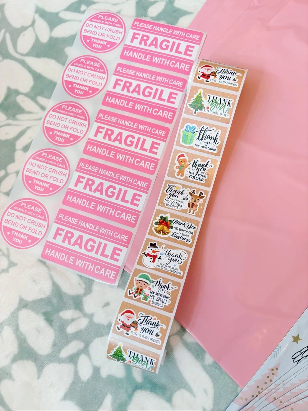 85 Piece Pastel Christmas Tree Shipping Supply Bundle 🎄🎀